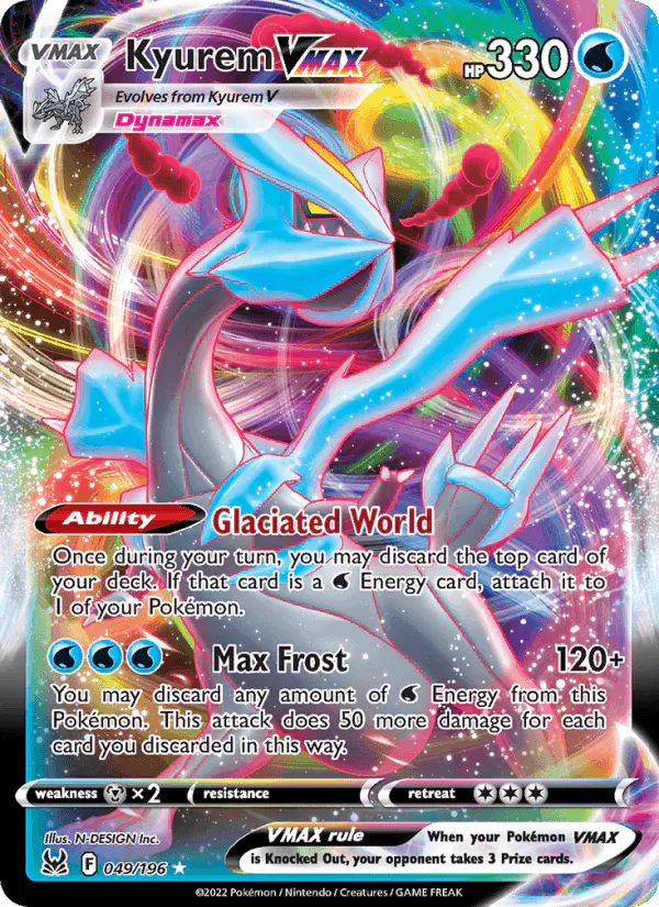Carta Kyurem VMAX 049/196 de Lost Origin