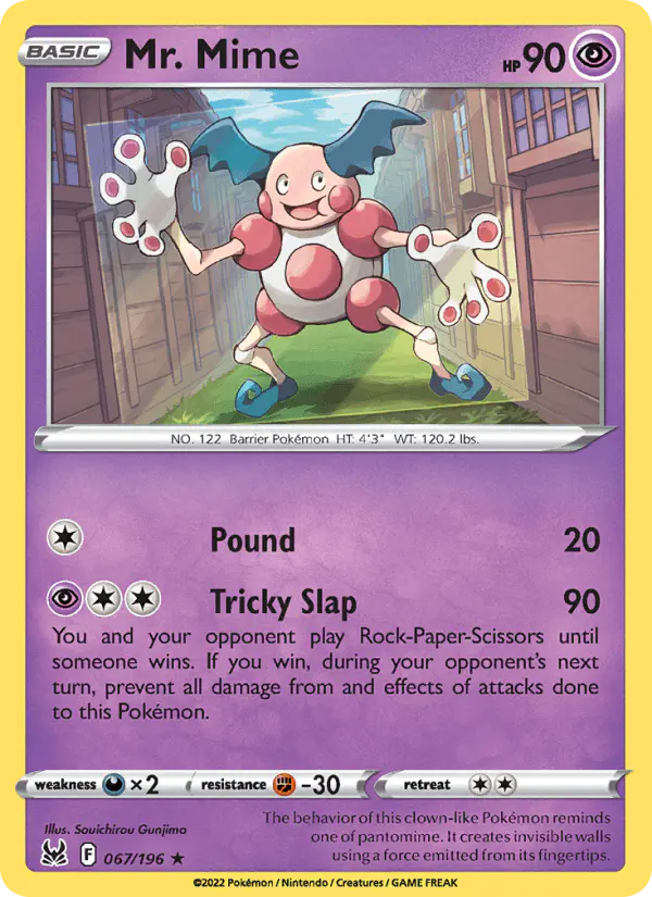 Carta Mr. Mime 067/196 de Lost Origin