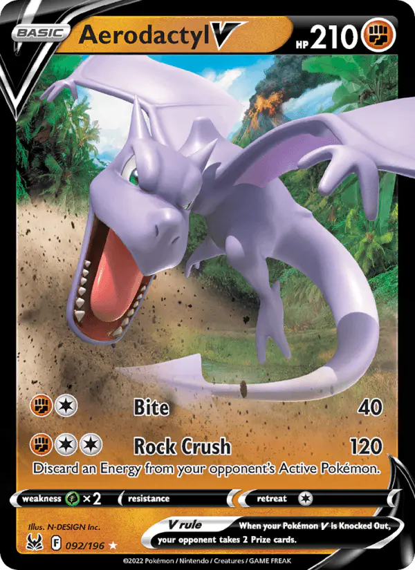 Carta Aerodactyl V 092/196 de Lost Origin