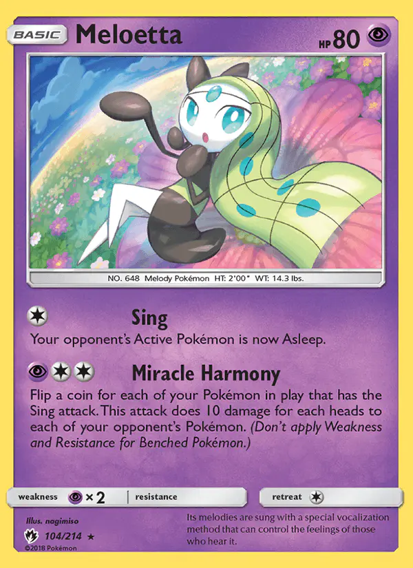 Carta Meloetta 104/214 de Lost Thunder