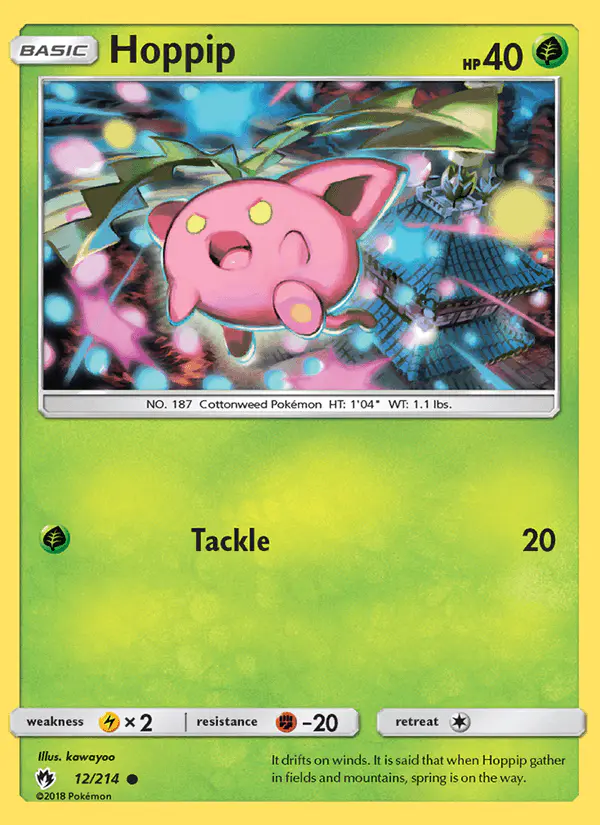 Carta Hoppip 12/214 de Lost Thunder