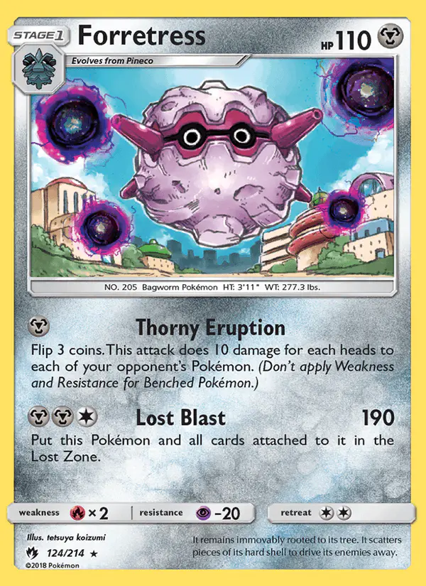Carta Forretress 124/214 de Lost Thunder
