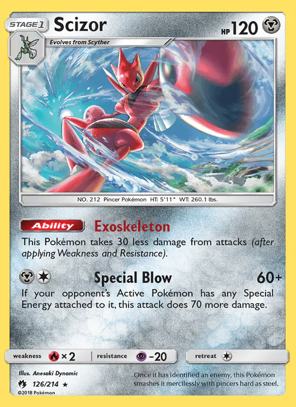 Carta Scizor 126/214 de Lost Thunder