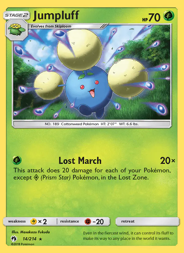 Carta Jumpluff 14/214 de Lost Thunder