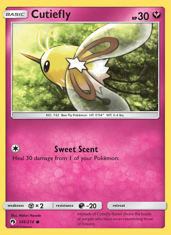 Carta Cutiefly 145/214 de Lost Thunder