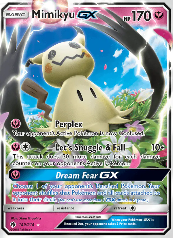 Carta Mimikyu GX 149/214 de Lost Thunder