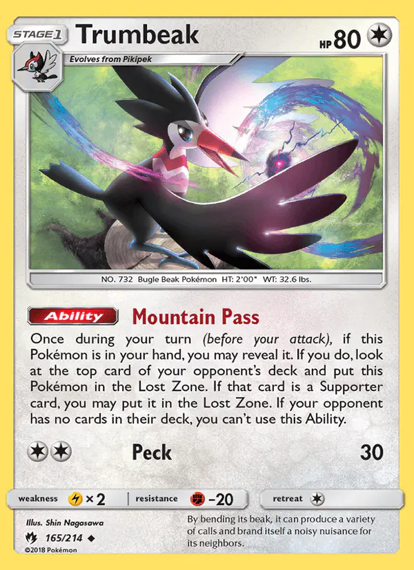 Carta Trumbeak 165/214 de Lost Thunder