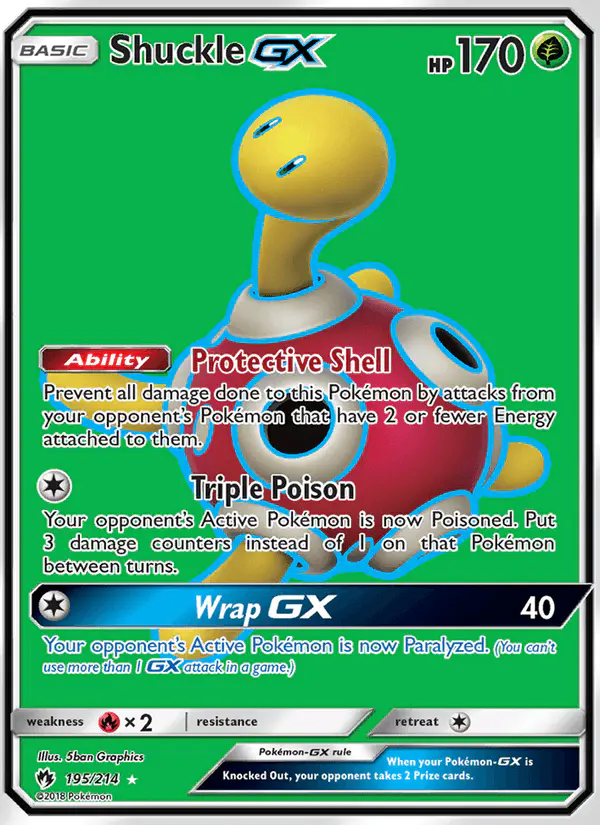 Carta Shuckle GX 195/214 de Lost Thunder