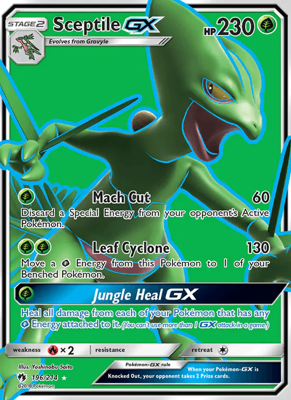Carta Sceptile GX 196/214 de Lost Thunder