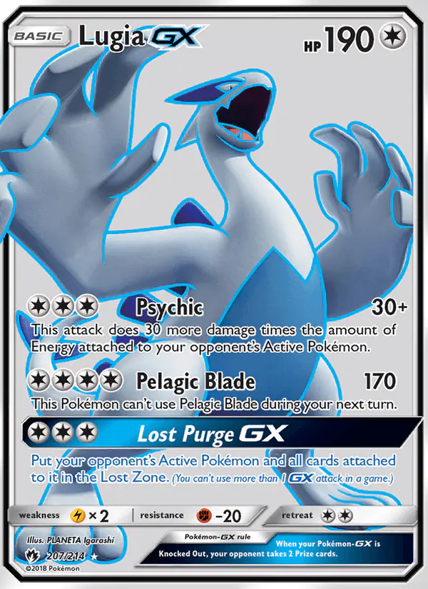 Carta Lugia GX 207/214 de Lost Thunder