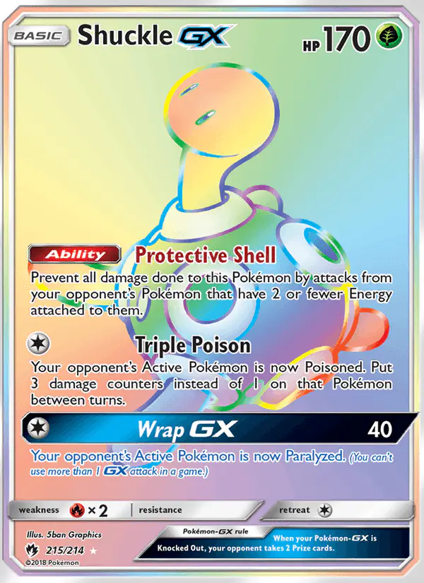Carta Shuckle GX 215/214 de Lost Thunder