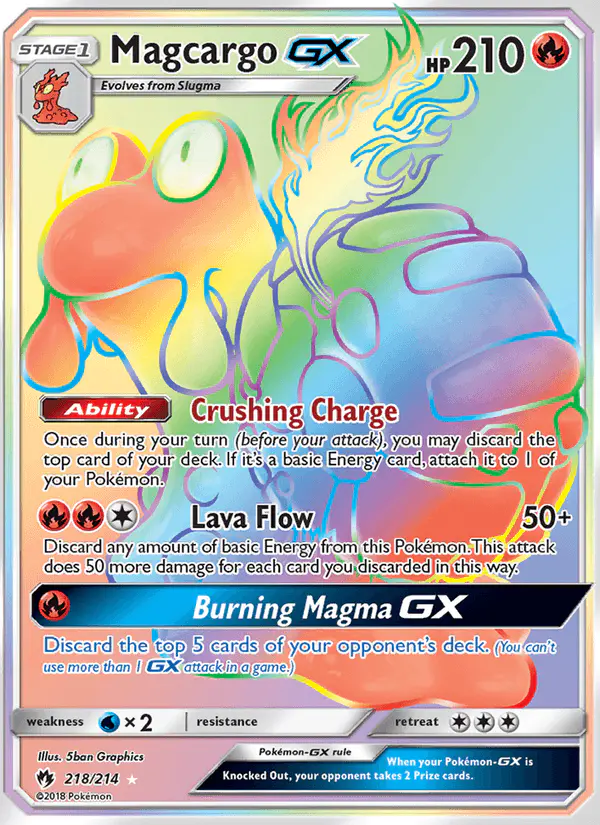 Carta Magcargo GX 218/214 de Lost Thunder
