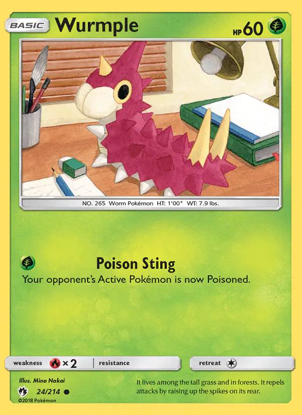 Carta Wurmple 24/214 de Lost Thunder
