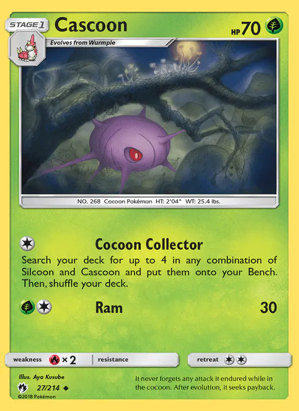 Carta Cascoon 27/214 de Lost Thunder