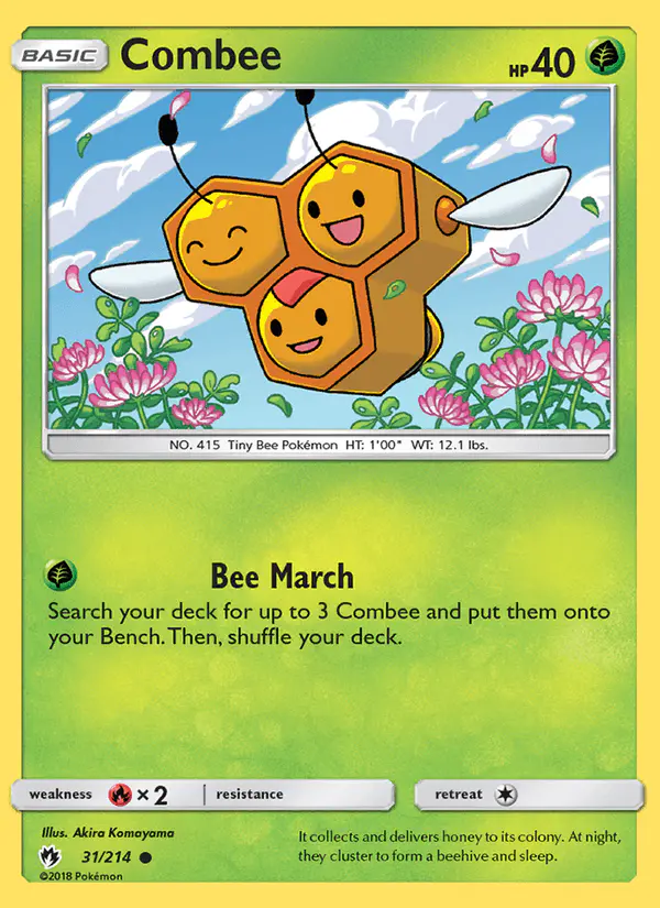 Carta Combee 31/214 de Lost Thunder