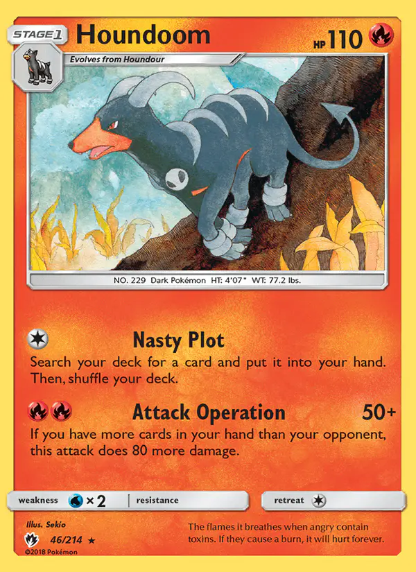 Carta Houndoom 46/214 de Lost Thunder
