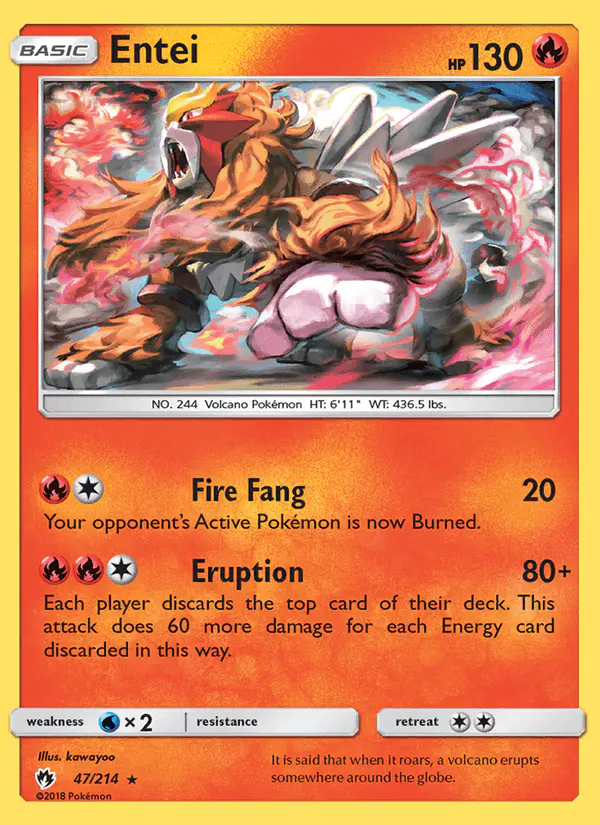 Carta Entei 47/214 de Lost Thunder