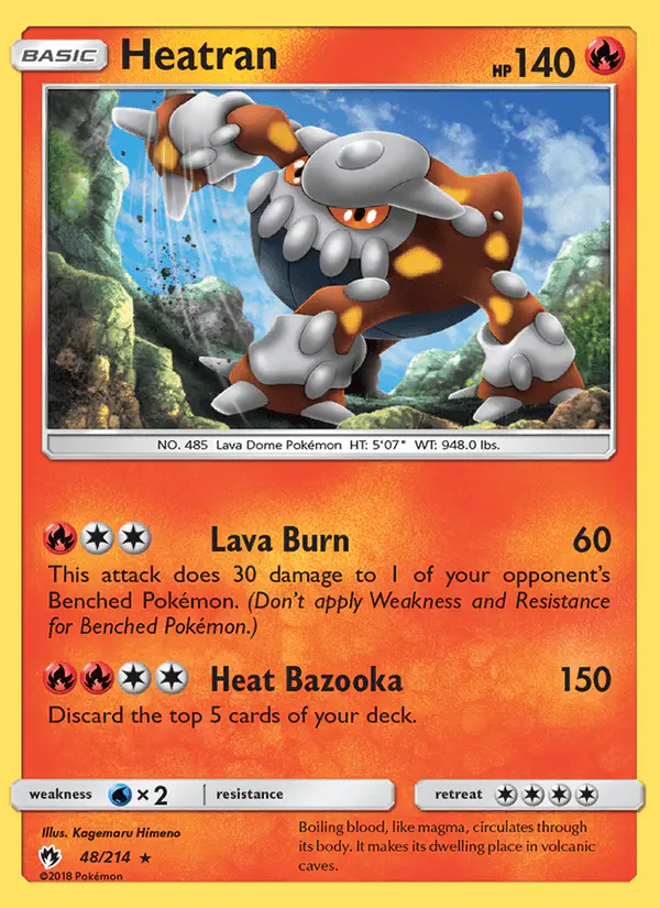 Carta Heatran 48/214 de Lost Thunder