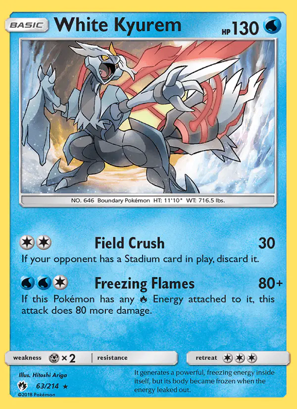 Carta White Kyurem 63/214 de Lost Thunder