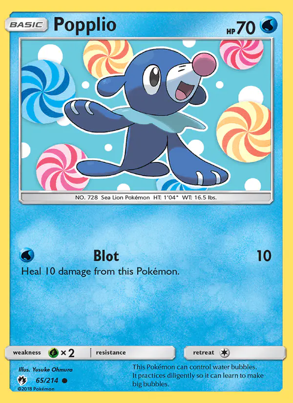 Carta Popplio 65/214 de Lost Thunder