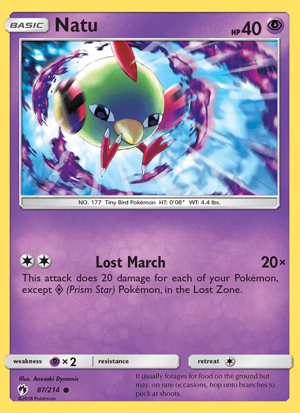 Carta Natu 87/214 de Lost Thunder