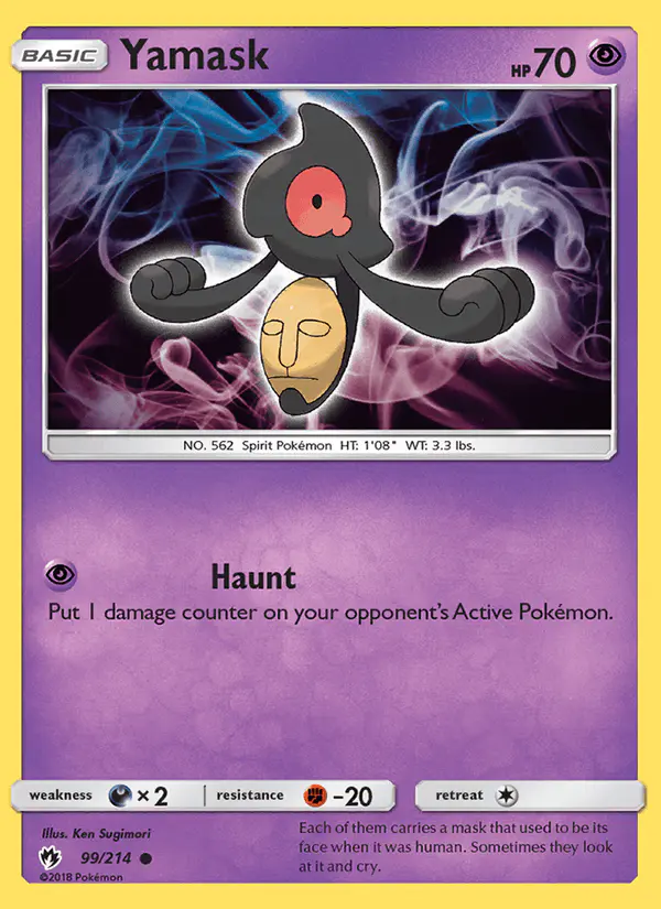 Carta Yamask 99/214 de Lost Thunder