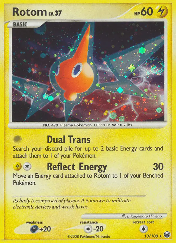 Carta Rotom 13/100 de Majestic Dawn