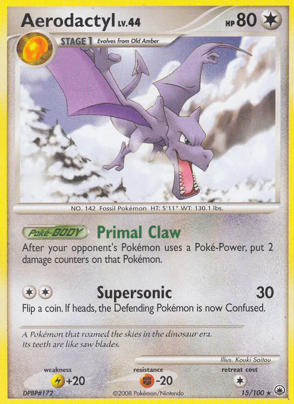 Carta Aerodactyl 15/100 de Majestic Dawn