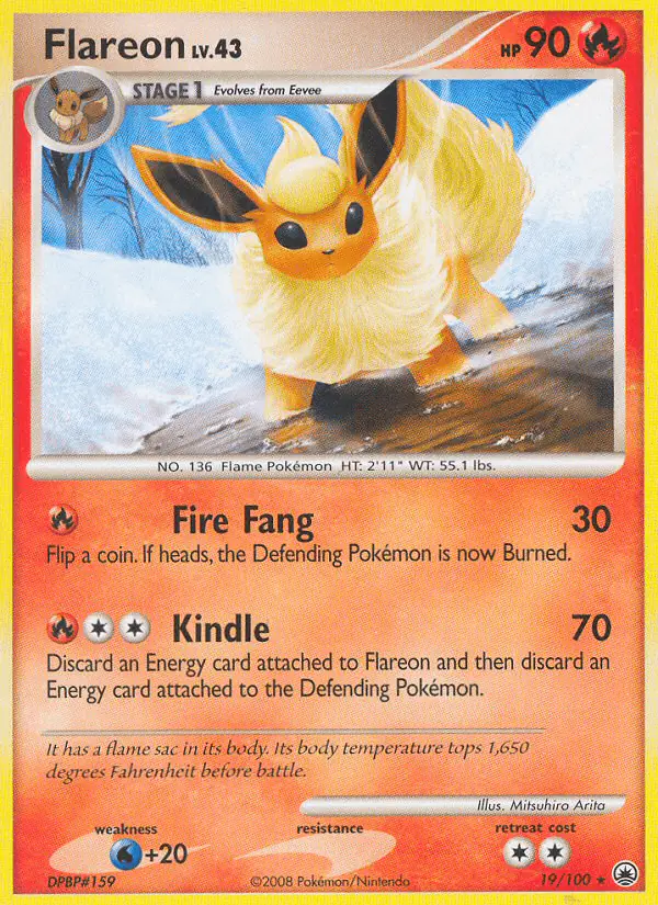 Carta Flareon 19/100 de Majestic Dawn