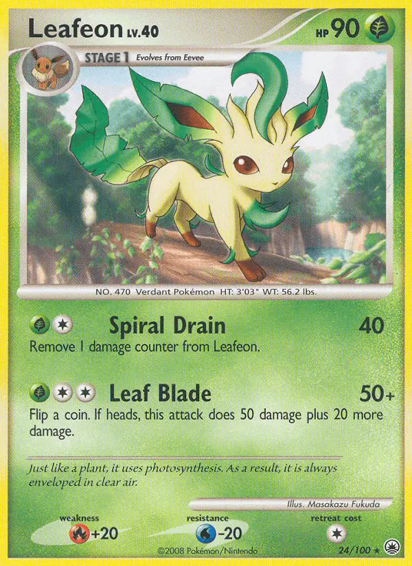 Carta Leafeon 24/100 de Majestic Dawn