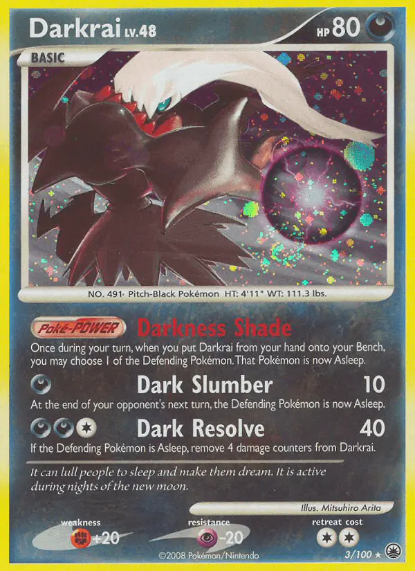 Carta Darkrai 3/100 de Majestic Dawn