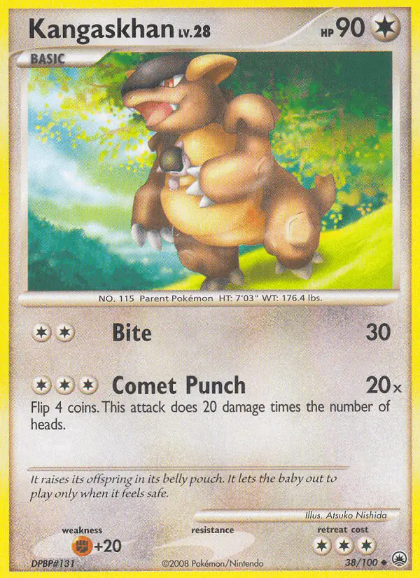 Carta Kangaskhan 38/100 de Majestic Dawn
