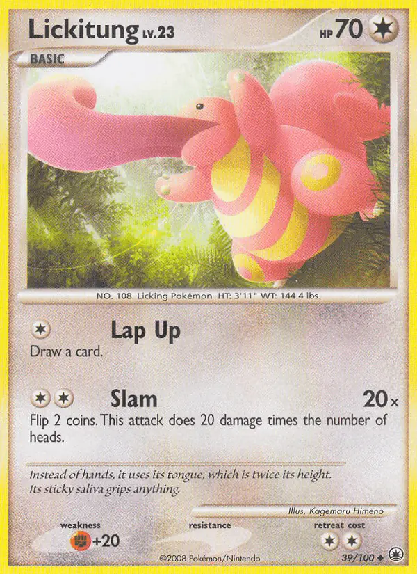 Carta Lickitung 39/100 de Majestic Dawn