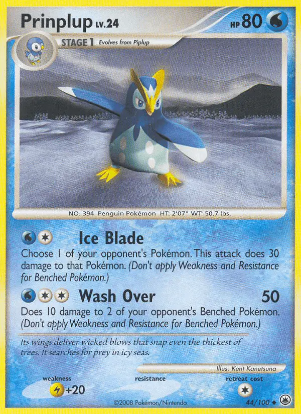 Carta Prinplup 44/100 de Majestic Dawn