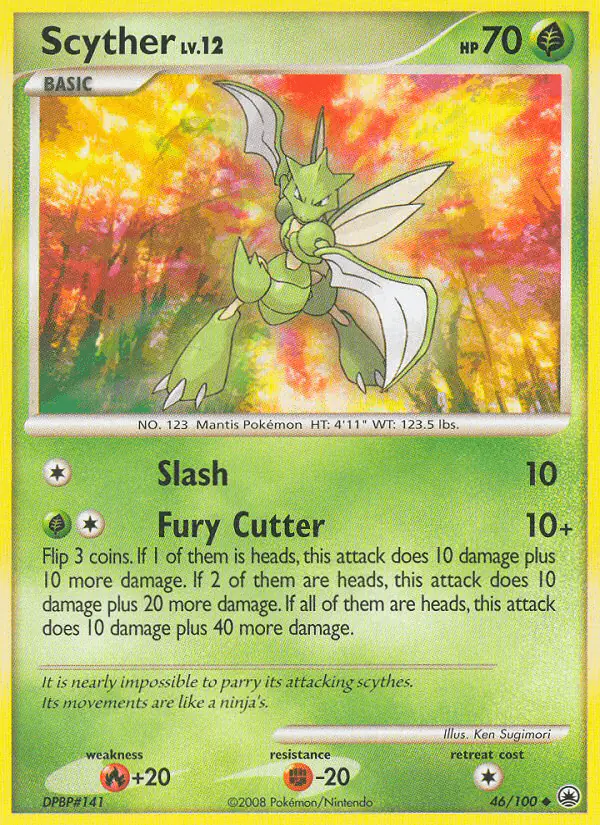 Carta Scyther 46/100 de Majestic Dawn