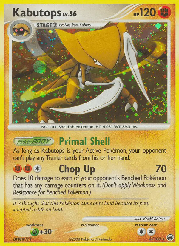 Carta Kabutops 6/100 de Majestic Dawn