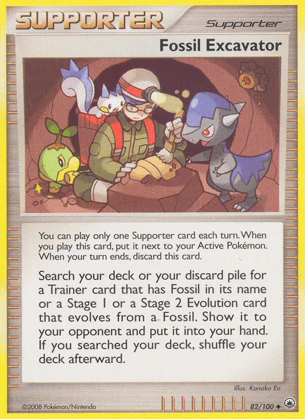 Carta Fossil Excavator 82/100 de Majestic Dawn