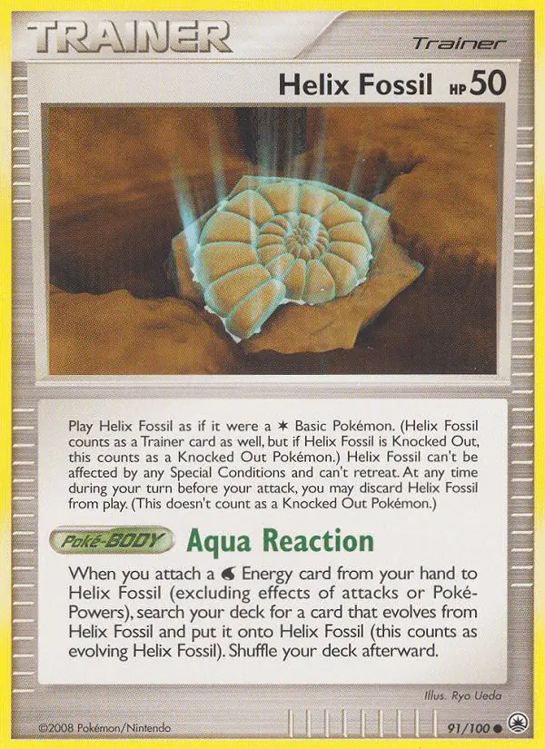 Carta Helix Fossil 91/100 de Majestic Dawn