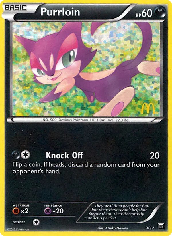 Carta Purrloin 9/12 de McDonald's Collection 2012
