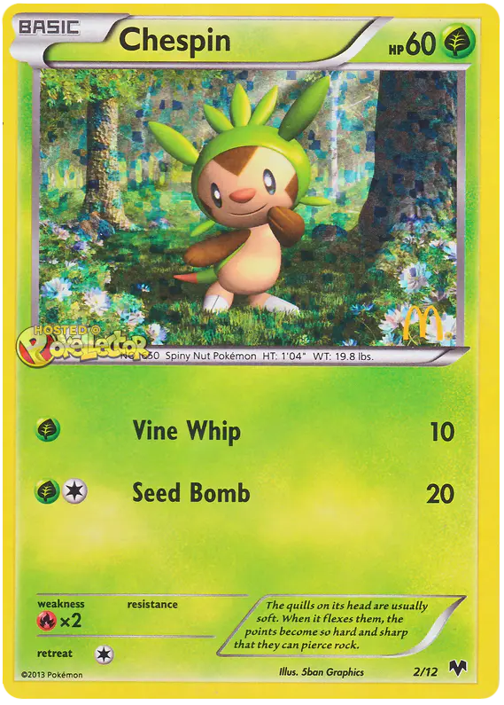 Carta Chespin 2/12 de McDonald's Collection 2014