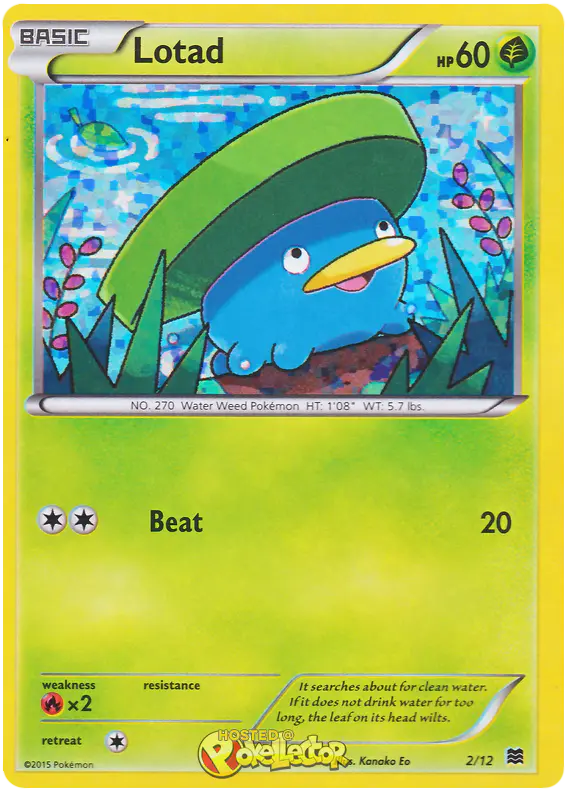 Carta Lotad 2/12 de McDonald's Collection 2015