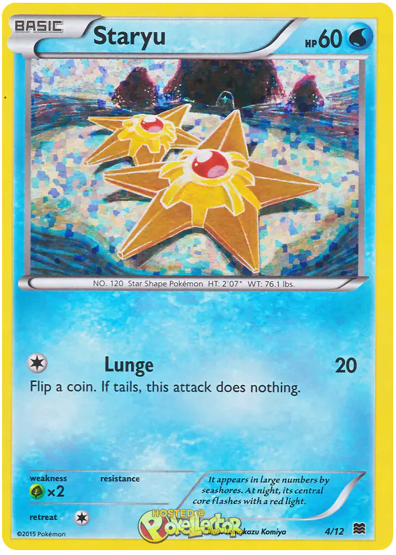 Carta Staryu 4/12 de McDonald's Collection 2015