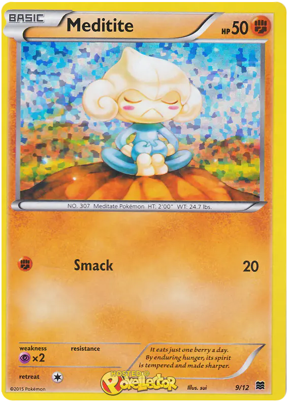 Carta Meditite 9/12 de McDonald's Collection 2015