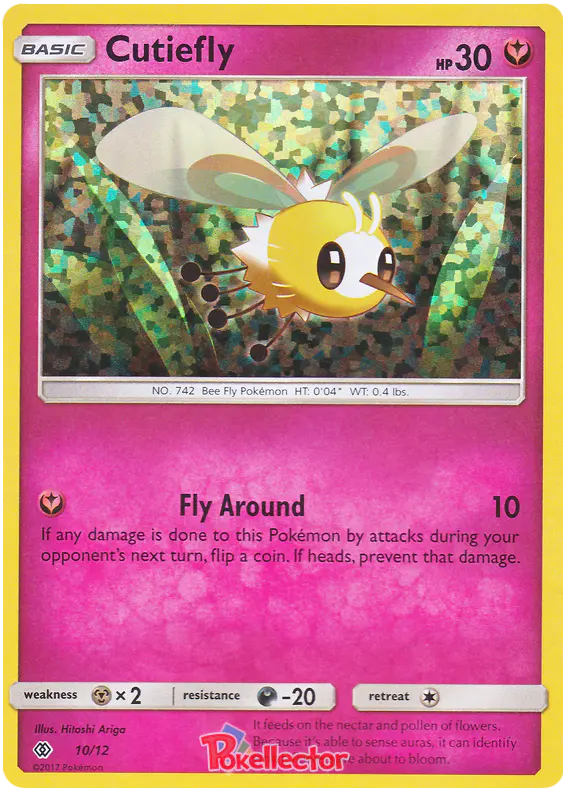 Carta Cutiefly 10/12 de McDonald's Collection 2017