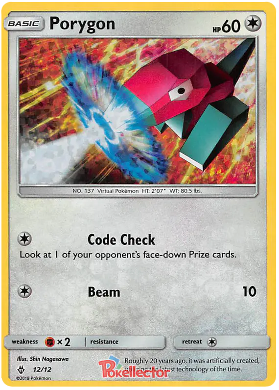 Carta Porygon 12/12 de McDonald's Collection 2018