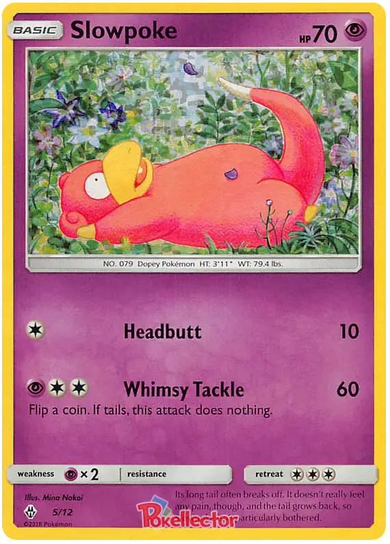 Carta Slowpoke 5/12 de McDonald's Collection 2018