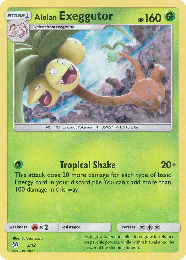Carta Alolan Exeggutor 2/12 de McDonald's Collection 2019