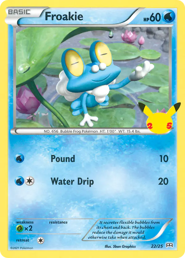 Carta Froakie 22/25 de McDonald's Collection 2021