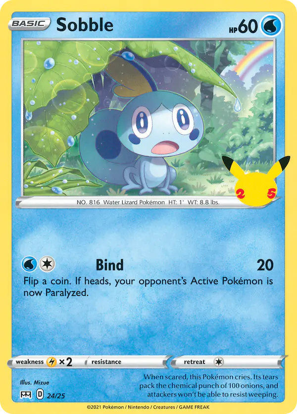 Carta Sobble 24/25 de McDonald's Collection 2021