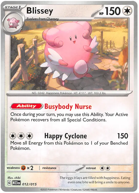 Carta Blissey 12/15 de McDonald's Collection 2023